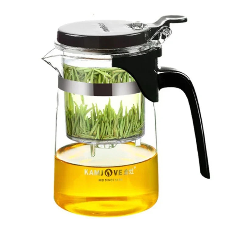 KAMJOVE Elegant Cup Bubble Teapot Office Flower Teapot Heat-resistant Glass Tea Set, K-200 400ML, K-201 500ML, K-202 750ML, K-203 600ML, K-204 600ML, K-205 900ML