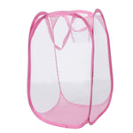 Foldable Pop Up Wash Bag Laundry Basket Bag Hamper Mesh Storage Pueple Dirty Clothes Basket