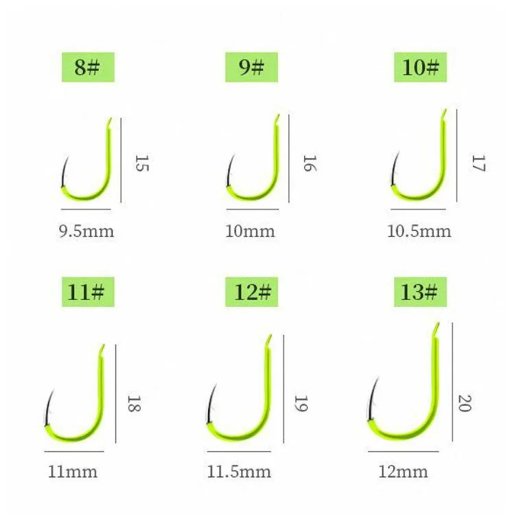 5 in 1 Stranded Double Hook Anti-winding Silver Carp Fishing Group Spring Fishing Hook, 8, 9, 10, 11, 12, 13