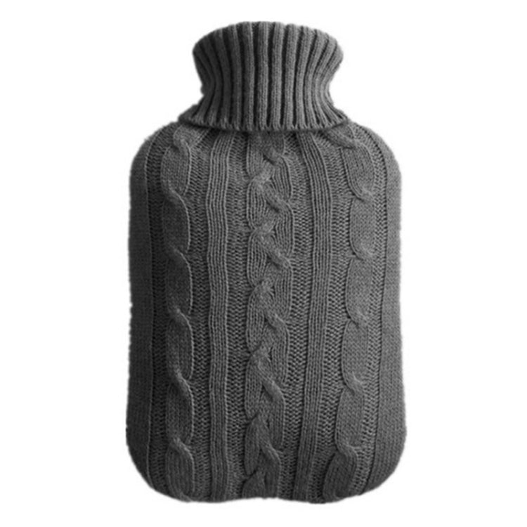 Hot Water Bottle Solid Color Knitting Cover (Without Hot Water Bottle) Water-filled Hot Water Soft Knitting Bottle Velvet Bag