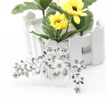 Wedding Hair Clips Romantic Crystal Pearl Flower HairPin Rhinestone Tiara Bridal Crown Hair Pins Bride Hair comb