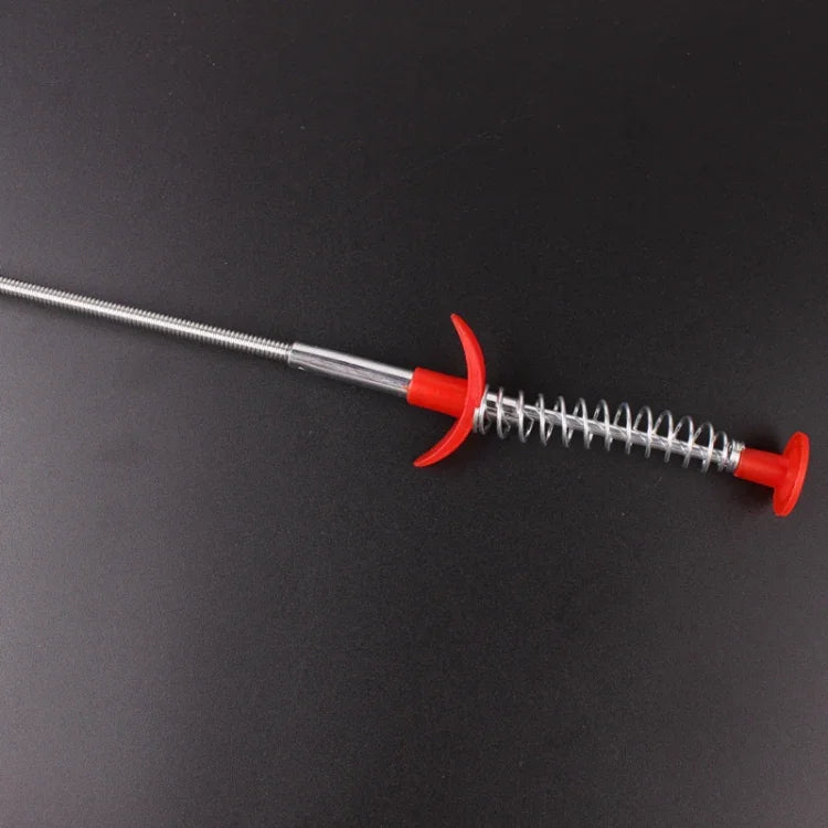 Metal Wire Brush Hand Kitchen Sink Cleaning Hook Sewer Dredging Device, 60cm