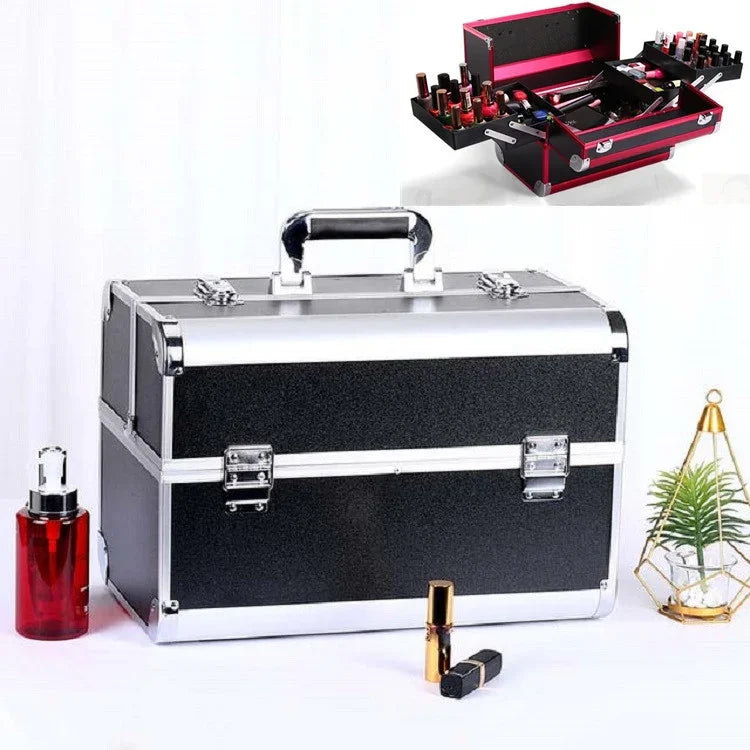 Professional Makeup Box Beauty Salon Manicure Toolbox, Magic Red, Coral Powder, Elegant Black, Noble Powder, Oversized Black, Oversized Pink