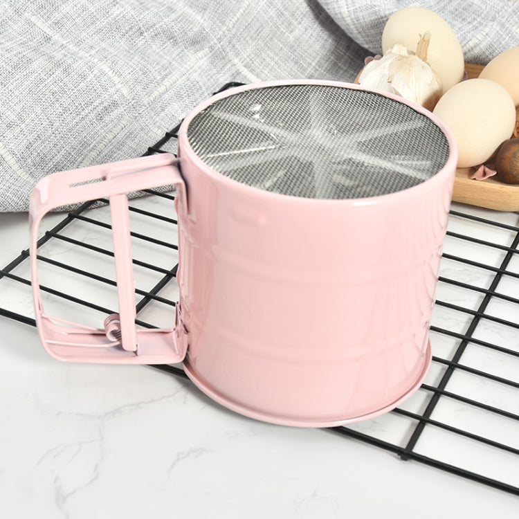 Stainless Steel  Flour Sieve Baking Tool Hand-Pressed Flour Sieve