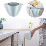 Kitchen Cupboard Back Garbage Bin Cabinet Door Garbage Trash Storage Hanging Trash Rack, Grey, Blue, Pink