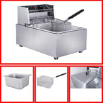 Desktop Thickening Electric Fryer Fried Chicken Legs Fries Stainless Steel Electric Fryer With Basket, Desktop Electric Fryer