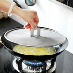 Stainless Steel Oil Proof Cover Fried Oil Splash Proof Net Cover Pizza Tray Kitchen Gadget, 33cm Oil Proof Cover