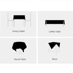 Square Lattice Embroidered Tablecloth Pure Color Cotton Linen Tassel Rectangular Coffee Table Mat, 60x60cm, 90x90cm, 90x140cm, 110x110cm, 100x160cm, 110x170cm, 140x140cm, 140x180cm, 140x200cm