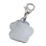 Enamel cat dog key chain charms in silver metal with clasp for jewelry making projects.