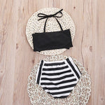 Cute Baby Girl Bikini Striped Triangle Bow Bathing Suit Proud Princess Beachwear, 70, 80, 110