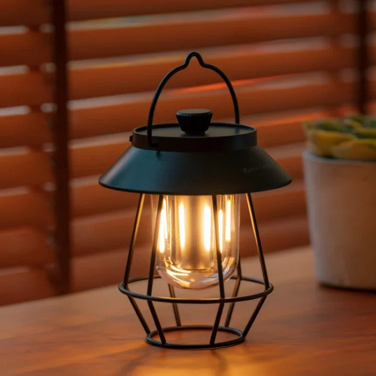Outdoor Hanging Camping Lights Tent Lighting Atmosphere Lights, Handle Black, Handle White
