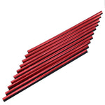 10 PCS Car Interior Mouldings Decorative Air Conditioning Outlet U-shaped Bright Strip Clip, Red, Gold