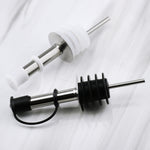 5 PCS Glass Bottle Stopper Stainless Steel Oil Stopper Silicone Stopper, White Hat Straight Mouth, White Hat Automatic Cap, Black Hat Straight Mouth, Black Hat Automatic Cap
