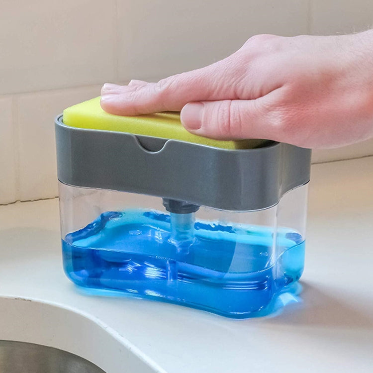 Press Soap Dispenser Kitchen Detergent Wash Presser, Gray