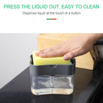 Press Soap Dispenser Kitchen Detergent Wash Presser, Gray