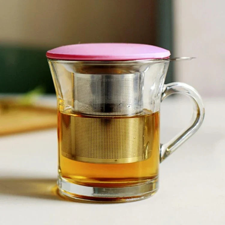 Tea Infuser Stainless Steel with Lid as Drip Tray Tea Strainer, Stainless Steel Tea Infuser
