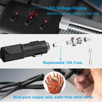TR12 100W Car Cigarette Lighter One Drag Three With Switch Voltage Display 4USB Car Cigarette Lighteri, TR12 (Black), TR12