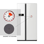Kitchen Timer Countdown Timer with Magnetic Stainless Steel Timer, 8cm Red, 6cm Black