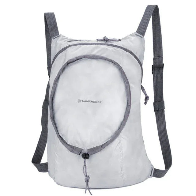 Nylon Waterproof Collapsible Backpack Women Men Travel Portable Comfort Lightweight Storage Folding Bag