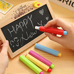 Magnetic Chalk Holder Dustless Double Spring Chalk Pen Holder Auto-adjust Chalk Clip, Ramdom Color, Auto-adjust Chalk Clip
