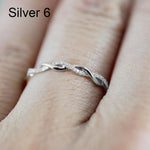 Woman Classical Cubic Zirconia Twist Shape Ring, gold, rose gold, sliver