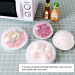 Kitchen Transparent Refrigerator Fresh-keeping Sealed Lid Microwave Oven Heating Lid Stackable Fresh Bowl Lid, Small, Large