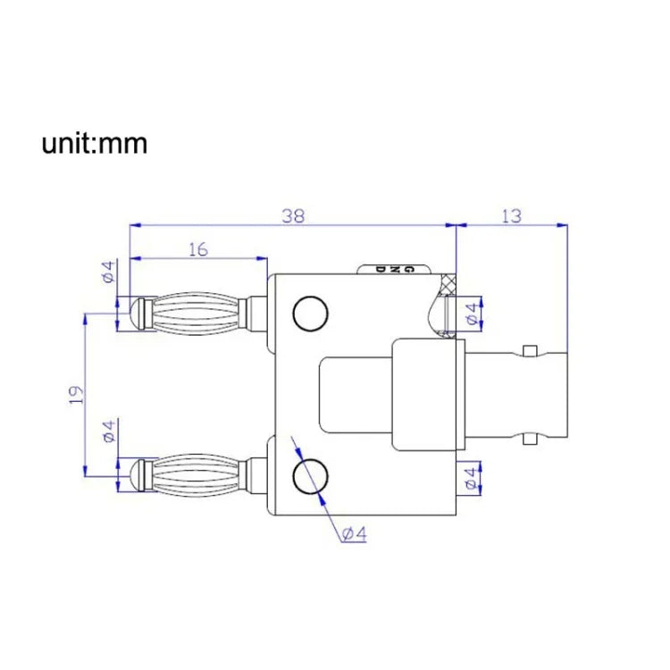 5pcs BNC Female To Dual Banana Plug Adapter Binding Male Connector, BNC Female To Dual Banana Male