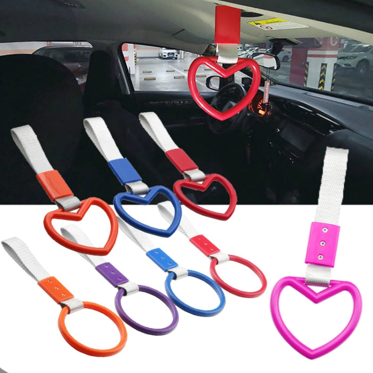 JDM Car Static Belt Decorative Warning Hanging Ring Rear Bumper Warning Ring Car Safety Hand Ring, Heart-Shaped Orange, Heart-Shaped Purple, Heart-Shaped White, Heart-Shaped Black, Heart-Shaped Blue, Heart-Shaped Red, Heart-Shaped Pink, Ring-Shape Red ...
