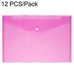 12 PCS A4 Clear Document Bag Paper File Folder Stationery School Office PP Case