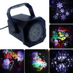 8W LED Stage Lighting Christmas Snowflake Pattern Projection Lamp Effect Laser Light, US Plug, EU Plug