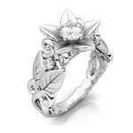 Fashion Rose with Diamond Women Wedding Ring, 6, 7, 8, 9, 10