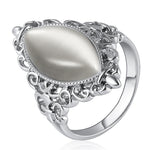 Women Vintage Ethnic Style Waterdrops Opal Oval Ring, 6, 8, 9