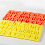 A-Z 3pcs Letter Ice Cube Ice Box Silicone Ice Tray Set, 3 in 1 LetterShalpe(Orange)
