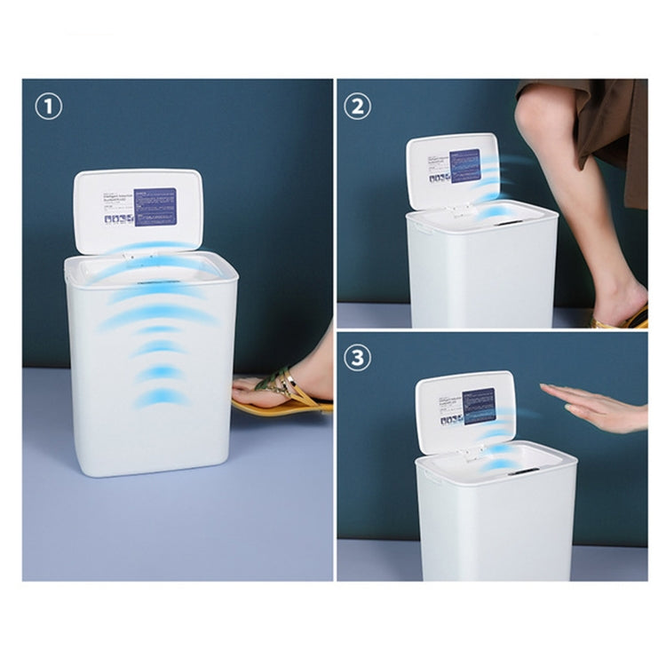 Fully-automatic with Lip Covered Household Living Room Kitchen Bathroom Intelligent Induction Trash Can, Charged Type
