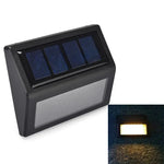 6 LEDs Solar Power IP55 Waterproof Light Sensor Wall Light Deck Lights, White light, Warm Light