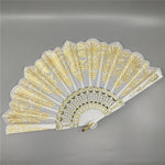 Spain Style Plastic Folding Fan Peacock Lace Fan Ladies Dance Gilding Fan, 23x42cm