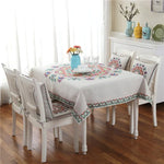 Retro Pattern Linen Table Cloth For Dinner Home Decor Dustproof Table Cover, 85x85cm, 110x110cm, 110x160cm, 130x180cm
