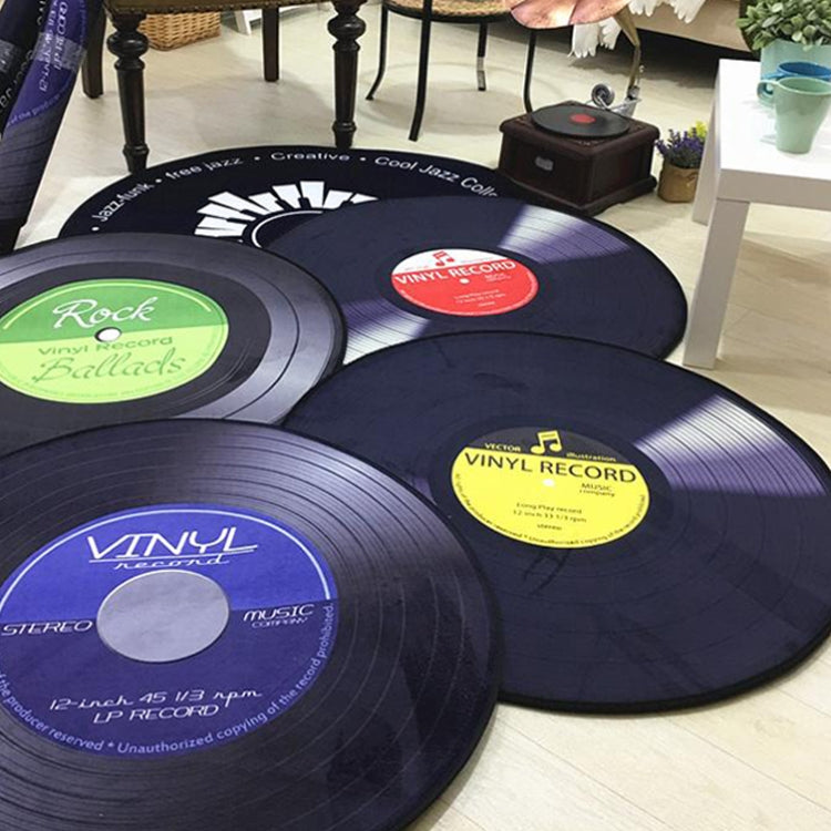 Creative Retro 3D DVR Record Carpet Round CD Floor Mat Home Decor Living Room Kid Bedroom Decoration  Rug,, Diameter 60cm, Diameter 80cm, Diameter 100cm, Diameter 120cm, Diameter 160cm, Diameter 180cm