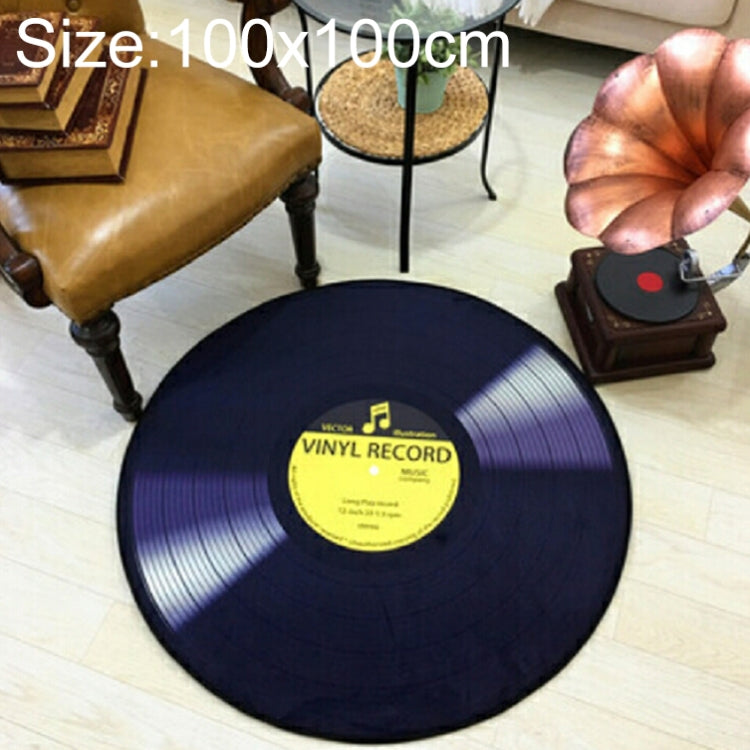 Creative Retro 3D DVR Record Carpet Round CD Floor Mat Home Decor Living Room Kid Bedroom Decoration  Rug,, Diameter 60cm, Diameter 80cm, Diameter 100cm, Diameter 120cm, Diameter 160cm, Diameter 180cm