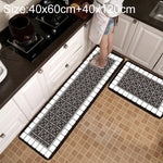 Geometric Lattice Carpet Kitchen Bath Antiskid Mat, 40x60cm, 40x120cm, 50x80cm, 50x160cm, 40x60cm + 40x120cm, 50x80cm + 50x160cm