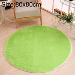 KSolid Round Carpet Soft Fleece Mat Anti-Slip Area Rug Kids Bedroom Door Mats, Diameter: 80cm, Diameter: 100cm, Diameter: 120cm