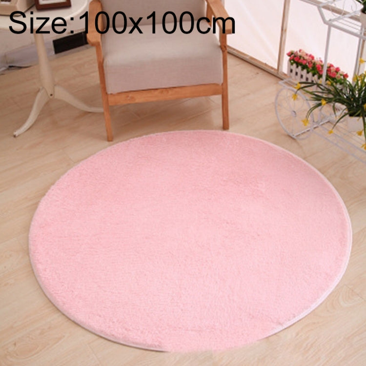 KSolid Round Carpet Soft Fleece Mat Anti-Slip Area Rug Kids Bedroom Door Mats, Diameter: 80cm, Diameter: 100cm, Diameter: 120cm