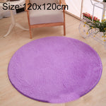 KSolid Round Carpet Soft Fleece Mat Anti-Slip Area Rug Kids Bedroom Door Mats, Diameter: 80cm, Diameter: 100cm, Diameter: 120cm