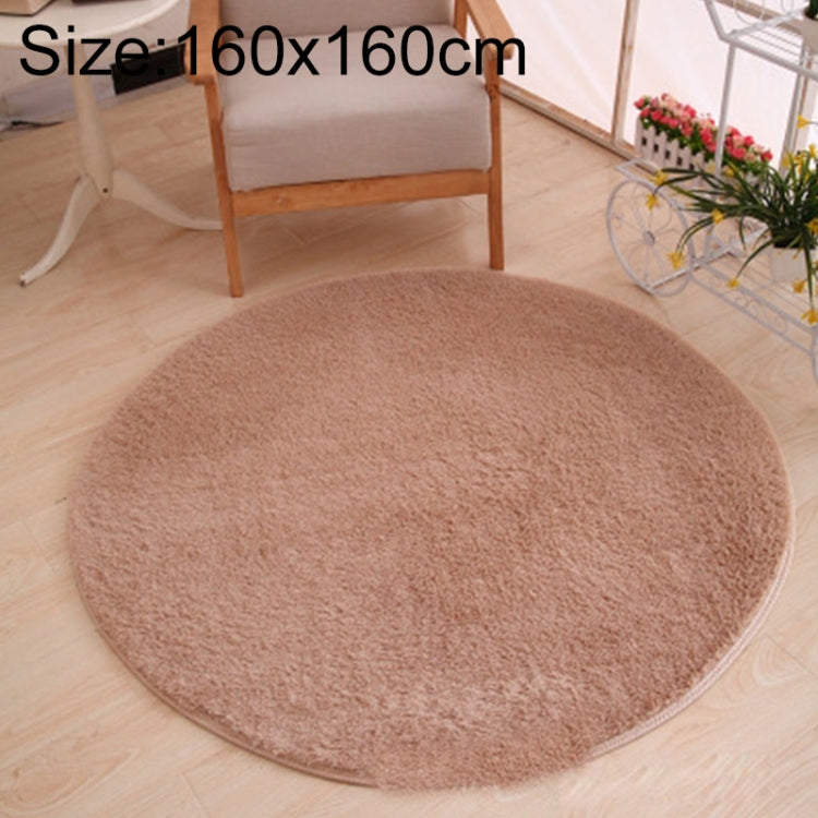 KSolid Round Carpet Soft Fleece Mat Anti-Slip Area Rug Kids Bedroom Door Mats, Diameter: 140cm, Diameter: 160cm