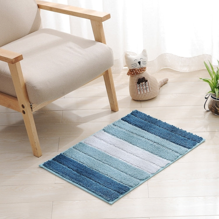 Stripe Indoor Anti-slip Bathroom Kitchen Floor Mat Microfiber Rug Carpet, 46x71cm, 51x81.5cm