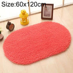 Faux Fur Rug Anti-slip Solid Bath Carpet Kids Room Door Mats Oval  Bedroom Living Room Rugs, 40x60cm, 50x80cm, 60x90cm, 60x120cm, 80x120cm, 80x160cm