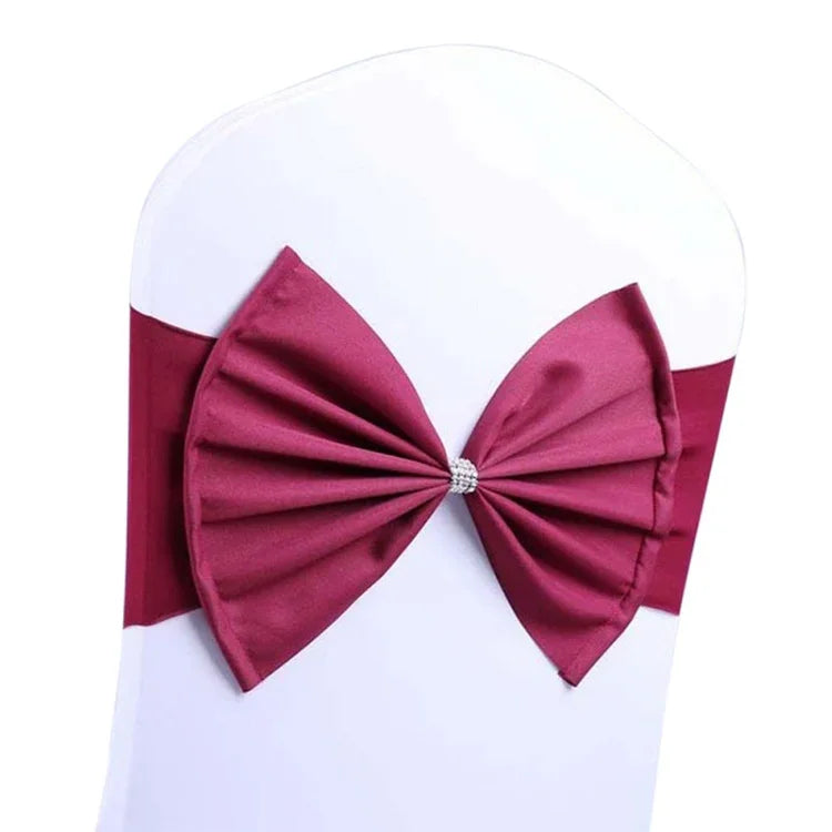 Spandex Chair Sash fit all chair Wedding Chair Sashes Bow Elastic Chair Ribbon Back Tie Bands for Wedding Party Ceremony Banquet, TBD0324630401A, TBD0324630401B, TBD0324630401C, TBD0324630401D, TBD0324630401E, TBD0324630401F, TBD0324630401G            ...