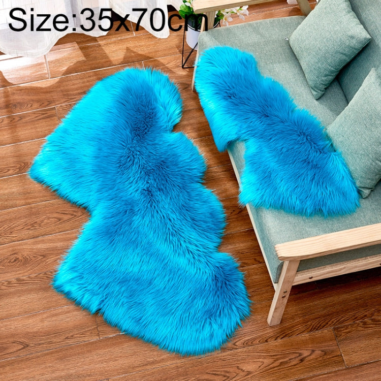 Creative Double Heart Imitation Wool Carpet Sofa Cushion Mat Plush Bedroom Living Room Floor Rugs, 35x70 cm, 60x120cm