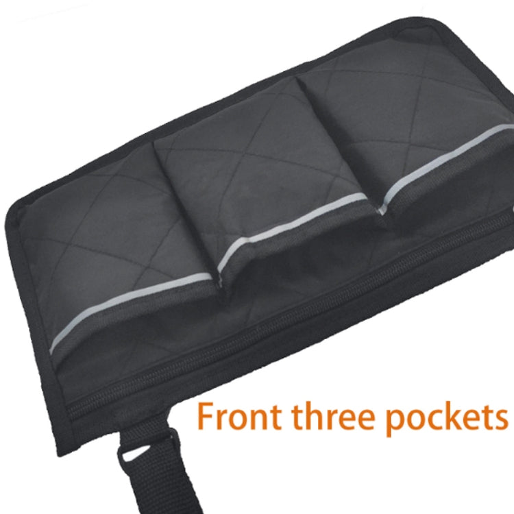 Walking Aid Wheelchair Armrest Side Storage Bag Car Storage Hanging Bag, Purple, Black, Brown, Red Wine, Dark Blue
