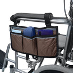 Walking Aid Wheelchair Armrest Side Storage Bag Car Storage Hanging Bag, Purple, Black, Brown, Red Wine, Dark Blue